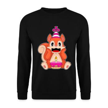 Gâteau d’anniversaire d’écureuil - Sweat-shirt Unisexe - noir - Devant - Alina (178cm) & Michal (187cm)