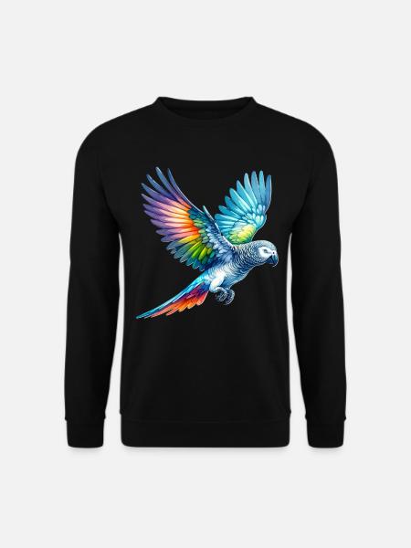 Graupapagei Geschenk - Unisex Pullover - Schwarz