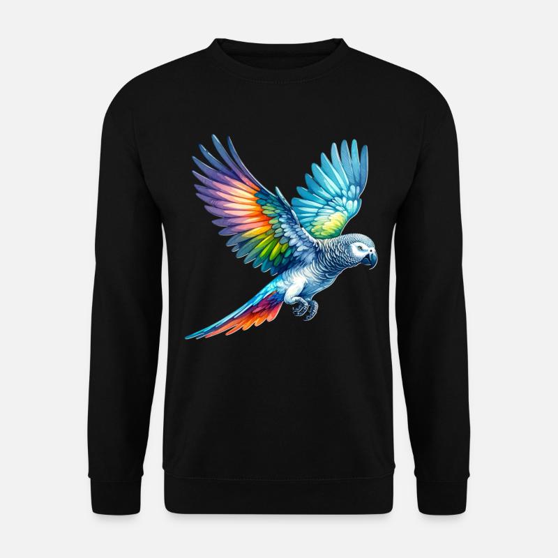 Graupapagei Geschenk - Unisex Pullover - Schwarz
