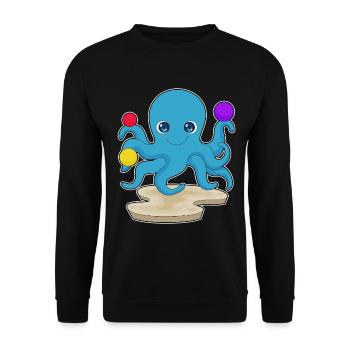 Pieuvre douce - Sweat-shirt Unisexe - noir - Devant - Alina (178cm) & Michal (187cm)