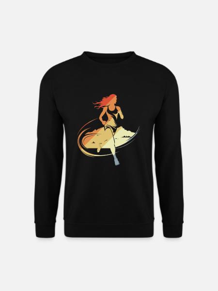 Runner Sketch - Unisex Sweatshirt - black