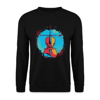 Dessin de violon - Sweat-shirt Unisexe - noir - Devant - Alina (178cm) & Michal (187cm)