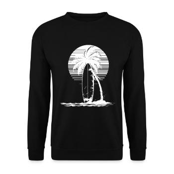 Dessin de planche de surf - Sweat-shirt Unisexe - noir - Devant - Alina (178cm) & Michal (187cm)