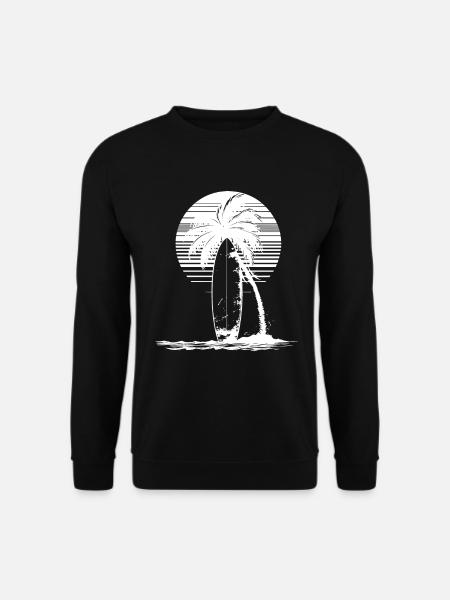 Surfboard Drawing - Unisex Sweatshirt - black