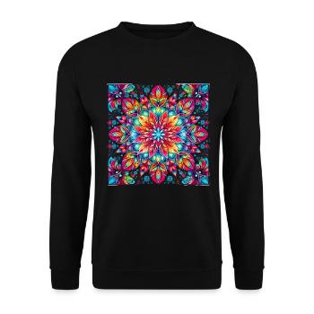 Mandala Christmas design for the holidays - Unisex Sweatshirt - black - Front - Alina (178cm) & Michal (187cm)