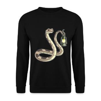 Snake Lantern - Unisex Sweatshirt - black - Front - Alina (178cm) & Michal (187cm)