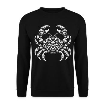 Crabe tribal - Sweat-shirt Unisexe - noir - Devant - Alina (178cm) & Michal (187cm)