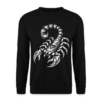 Scorpion tribal - Sweat-shirt Unisexe - noir - Devant - Alina (178cm) & Michal (187cm)