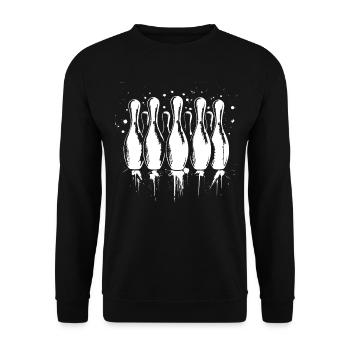 Graphiques de bowling - Sweat-shirt Unisexe - noir - Devant - Alina (178cm) & Michal (187cm)