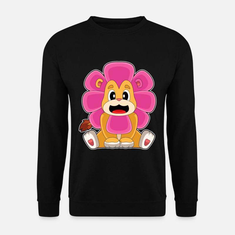 Löwe Blume - Unisex Pullover - Schwarz