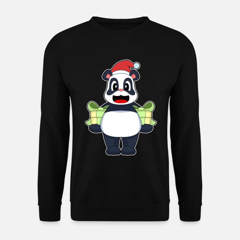 Panda Christmas Packages - Unisex Sweatshirt - black