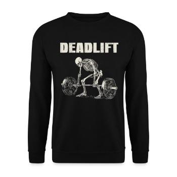 Squelette Soulevé de terre Gym Entraînement Soulevé de terre Cadeau - Sweat-shirt Unisexe - noir - Devant - Alina (178cm) & Michal (187cm)