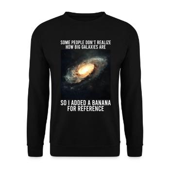galaxie mèmes science astrophysique astrologie - Sweat-shirt Unisexe - noir - Devant - Alina (178cm) & Michal (187cm)