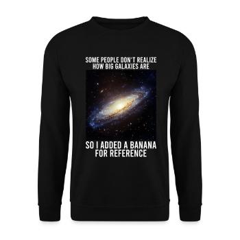 galaxie mèmes science astrophysique astrologie - Sweat-shirt Unisexe - noir - Devant - Alina (178cm) & Michal (187cm)