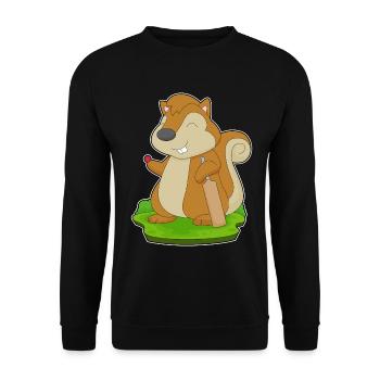Écureuil Cricket Batte de cricket - Sweat-shirt Unisexe - noir - Devant - Alina (178cm) & Michal (187cm)