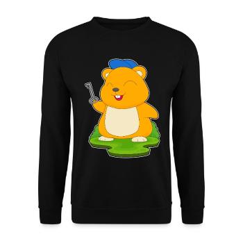 Clé du hamster - Sweat-shirt Unisexe - noir - Devant - Alina (178cm) & Michal (187cm)