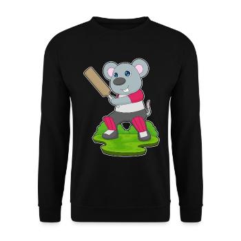 Souris Cricket Battes de cricket - Sweat-shirt Unisexe - noir - Devant - Alina (178cm) & Michal (187cm)