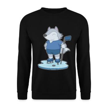 Wolf Eishockey Eishockeyschläger - Unisex Pullover - Schwarz - Vorne - Alina (178cm) & Michal (187cm)