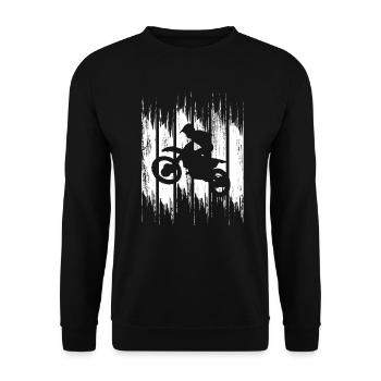 Motocross Retro - Unisex Sweatshirt - black - Front - Alina (178cm) & Michal (187cm)