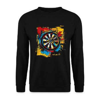Dartboard Graffiti - Unisex Sweatshirt - black - Front - Alina (178cm) & Michal (187cm)