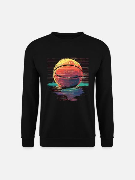 Basketball Ball Retrowave - Unisex Pullover - Schwarz