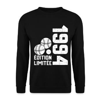 1994 Limited Edition 30th Anniversary Pétanque - Unisex Sweatshirt - black - Front - Alina (178cm) & Michal (187cm)