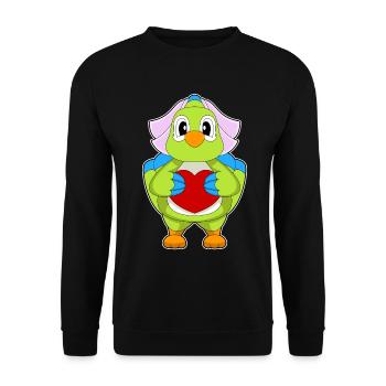 Perroquet Mariée Coeur Mariage - Sweat-shirt Unisexe - noir - Devant - Alina (178cm) & Michal (187cm)