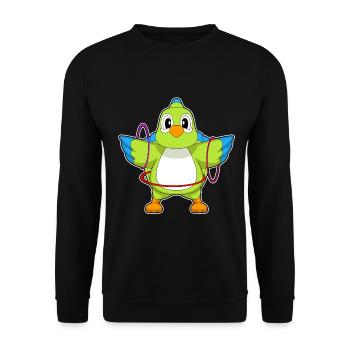 Gymnastique d’entraînement du cerceau de fitness Parrot - Sweat-shirt Unisexe - noir - Devant - Alina (178cm) & Michal (187cm)