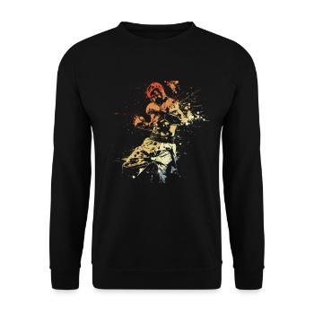 Kickboxing Vintage Look - Sweat-shirt Unisexe - noir - Devant - Alina (178cm) & Michal (187cm)
