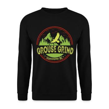 Grouse Grind Vancouver BC Canada Hiking Trail Moun - Unisex Sweatshirt - black - Front - Alina (178cm) & Michal (187cm)