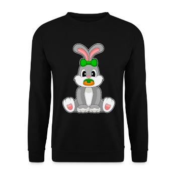 Sucette pour bébé lapin - Sweat-shirt Unisexe - noir - Devant - Alina (178cm) & Michal (187cm)