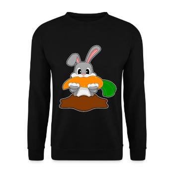 Rabbit Carrot - Unisex Sweatshirt - black - Front - Alina (178cm) & Michal (187cm)