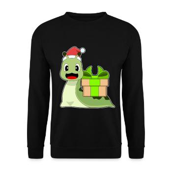 Paquet de Noël Escargot - Sweat-shirt Unisexe - noir - Devant - Alina (178cm) & Michal (187cm)