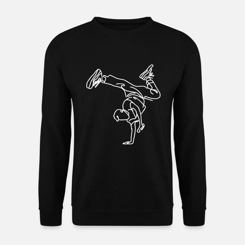 Breakdance Junge Zeichnung - Unisex Pullover - Schwarz