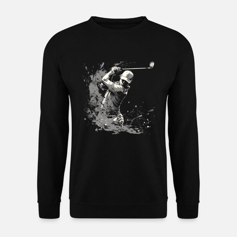 Golfer Drawing - Unisex Sweatshirt - black