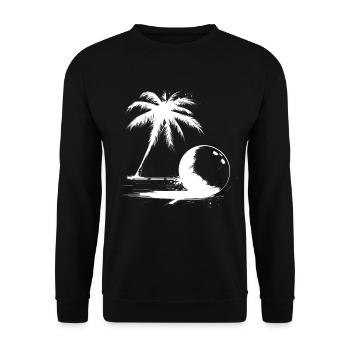 Bowling Palme - Unisex Pullover - Schwarz - Vorne - Alina (178cm) & Michal (187cm)