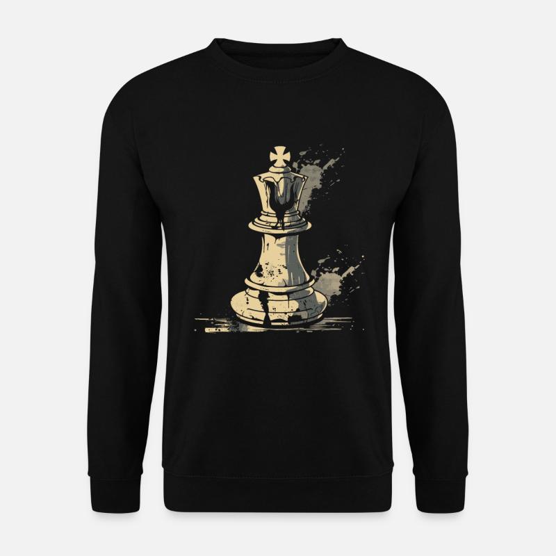 Schachfiguren Grafik - Unisex Pullover - Schwarz