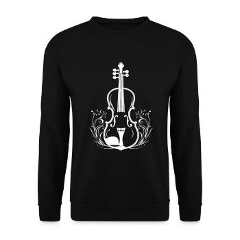 Croquis de violon - Sweat-shirt Unisexe - noir - Devant - Alina (178cm) & Michal (187cm)