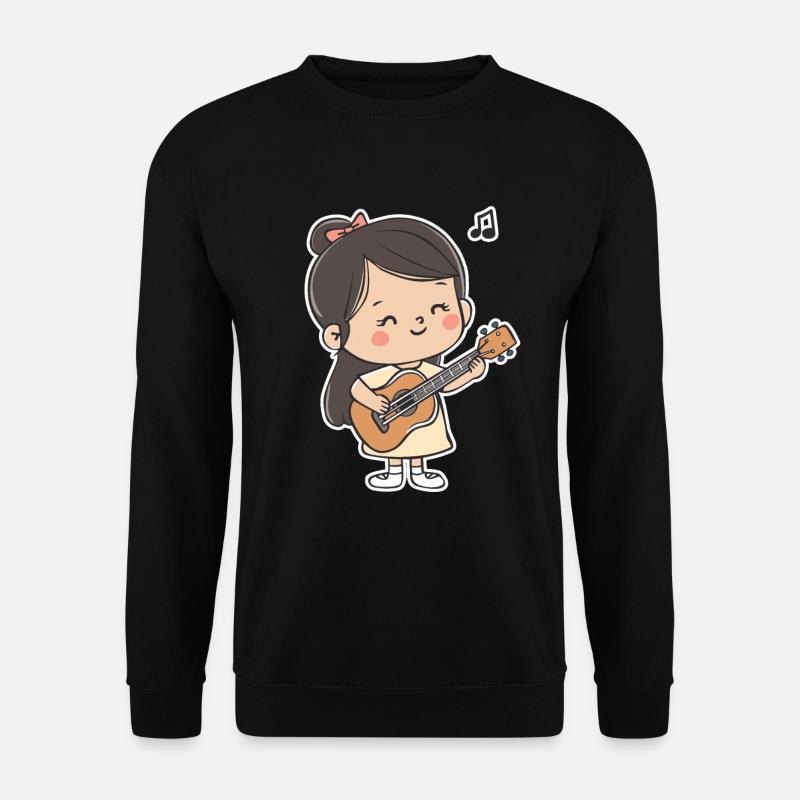 Ukulele Girl Graphic - Unisex Sweatshirt - black