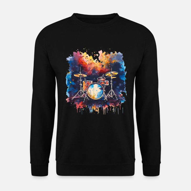 Batterie Synthwave - Sweat-shirt Unisexe - noir