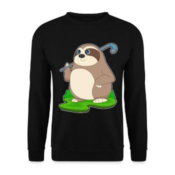 Faultier Feldhockey Feldhockeyschläger - Unisex Pullover - Schwarz - Vorne - Alina (178cm) & Michal (187cm)