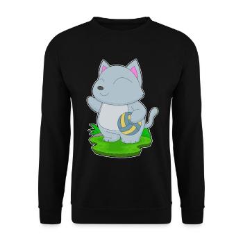 Chat Joueur de Volley-ball Volley-ball - Sweat-shirt Unisexe - noir - Devant - Alina (178cm) & Michal (187cm)