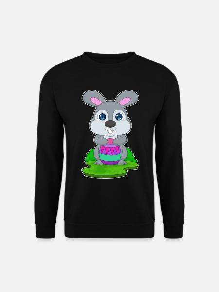 Oeuf de Pâques lapin - Sweat-shirt Unisexe - noir