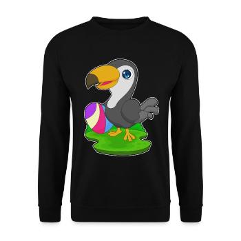 Tukan Ostern Osterei - Unisex Pullover - Schwarz - Vorne - Alina (178cm) & Michal (187cm)