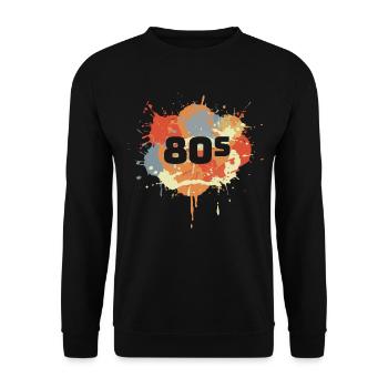 80s Color Graffiti - Unisex Sweatshirt - black - Front - Alina (178cm) & Michal (187cm)