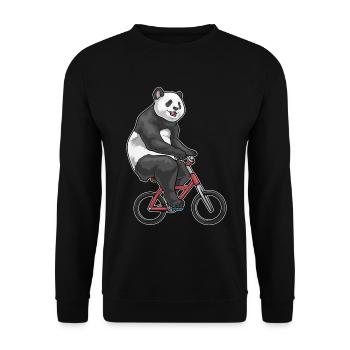 Vélo Panda - Sweat-shirt Unisexe - noir - Devant - Alina (178cm) & Michal (187cm)