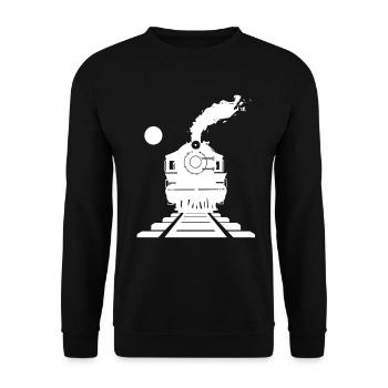 Croquis ferroviaire - Sweat-shirt Unisexe - noir - Devant - Alina (178cm) & Michal (187cm)