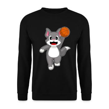 Chat Basketteur Basketteur - Sweat-shirt Unisexe - noir - Devant - Alina (178cm) & Michal (187cm)