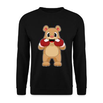 Bear Boxer Boxing Gloves Boxing - Unisex Sweatshirt - black - Front - Alina (178cm) & Michal (187cm)