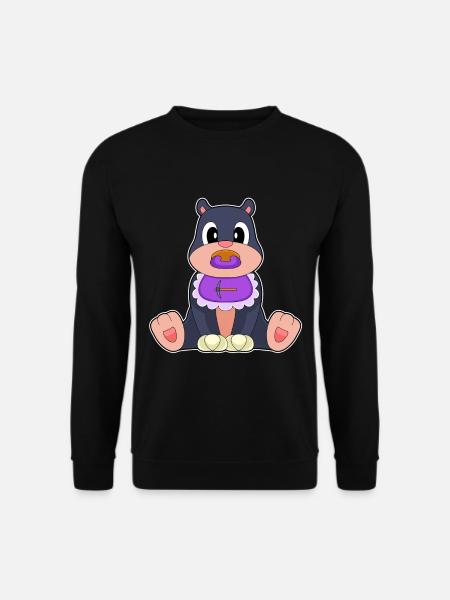 Maulwurf Baby Lätzchen Schnuller - Unisex Pullover - Schwarz